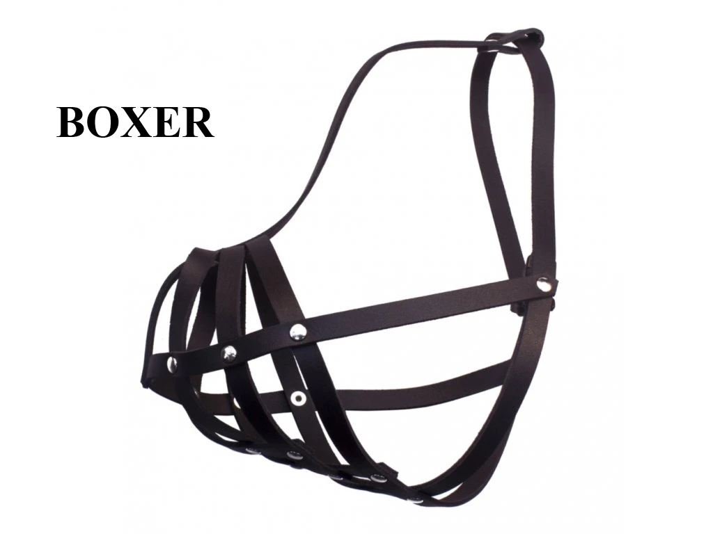 BF Kožený náhubek pro psy Velikost: Boxer