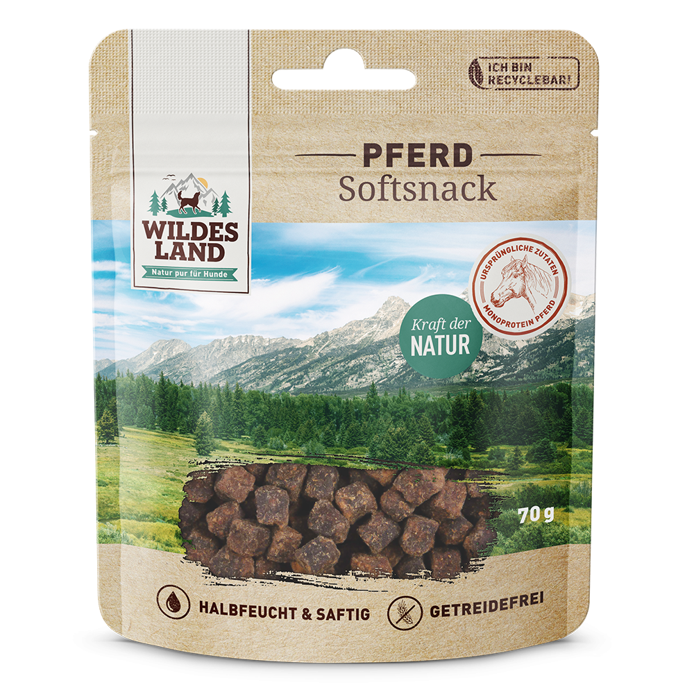 Wildes Land měkká svačinka - konina Váha: 70 g