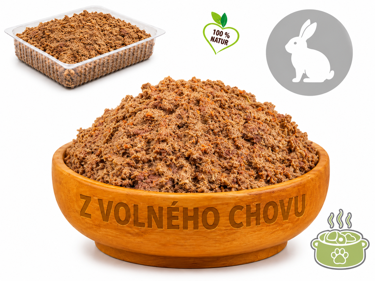 Paex Vařené BARF Menü - králičí 500 g Váha: 500 g