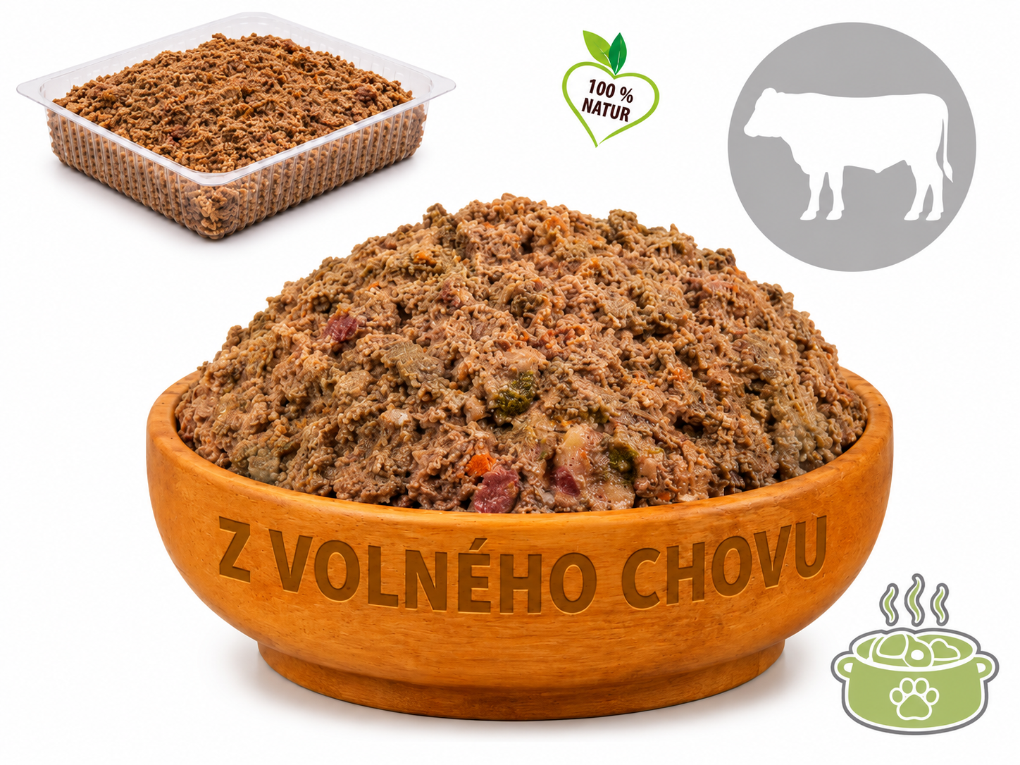 Paex Vařené BARF Menü - hovězí 500 g Váha: 500 g