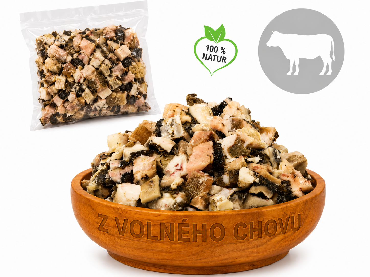 Paex BARF kostky - Zelené hovězí dršťky 1 kg Váha: 1 kg