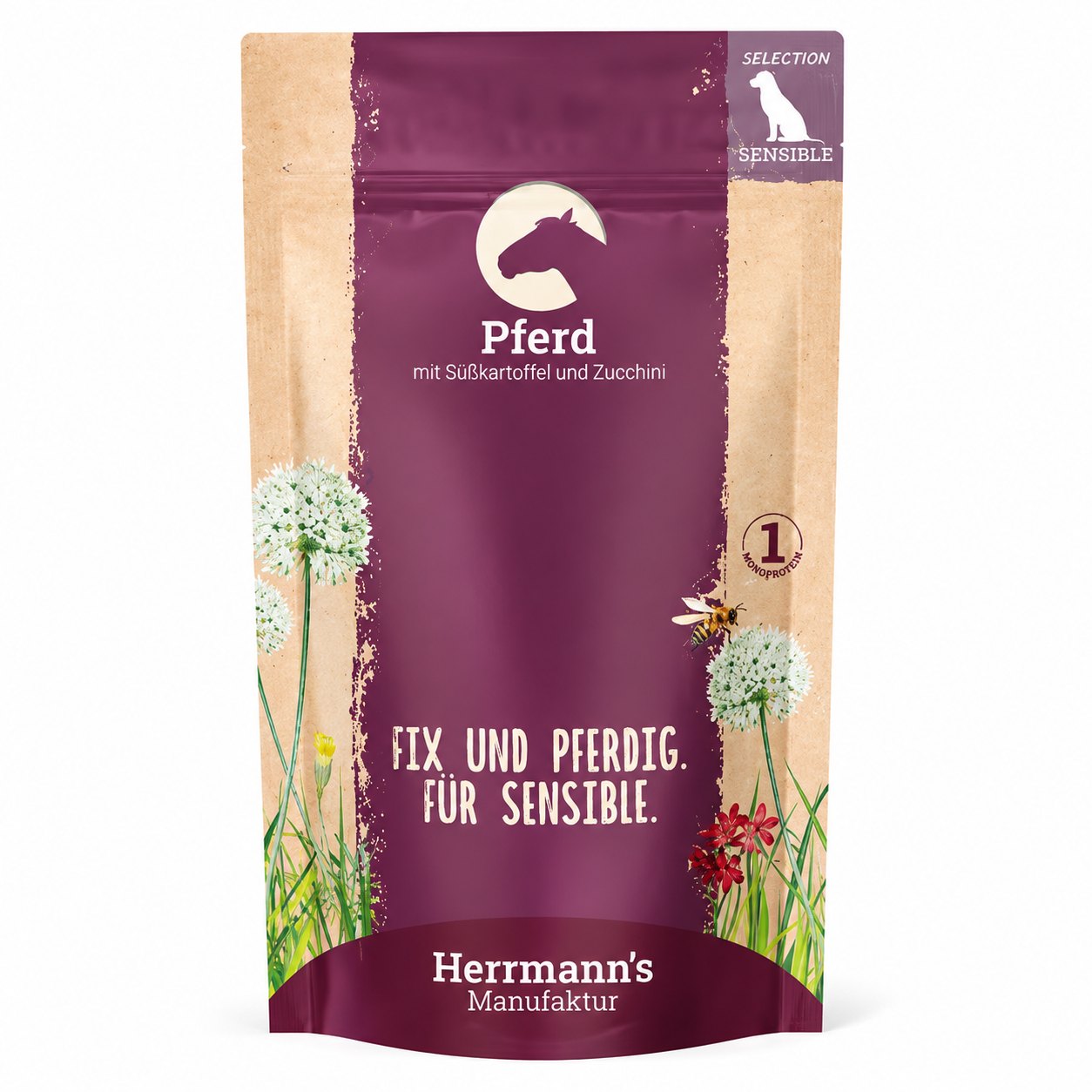 Herrmann's Kapsička pro psy - Koňské maso s batáty a cuketou 150 g Váha: 150 g