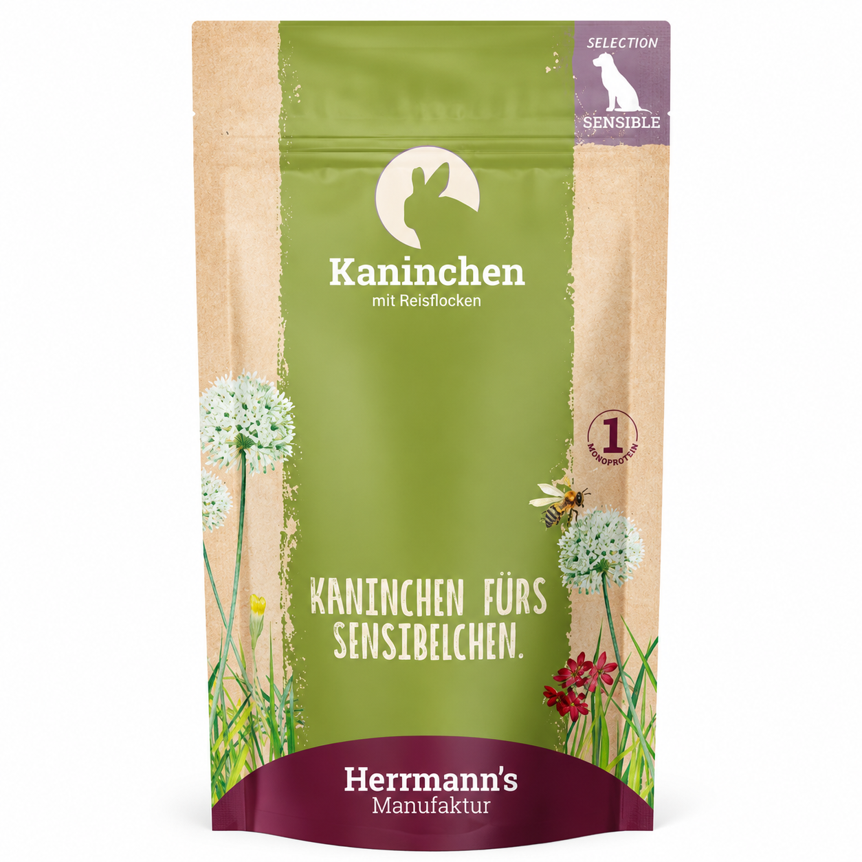 Herrmann's Kapsička pro psy - Králičí maso s rýžovými vločkami 150 g Váha: 150 g