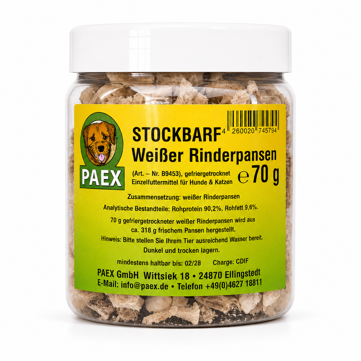 Paex Prané hovězí dršťky, mrazem sušené 70 g Váha: 70 g