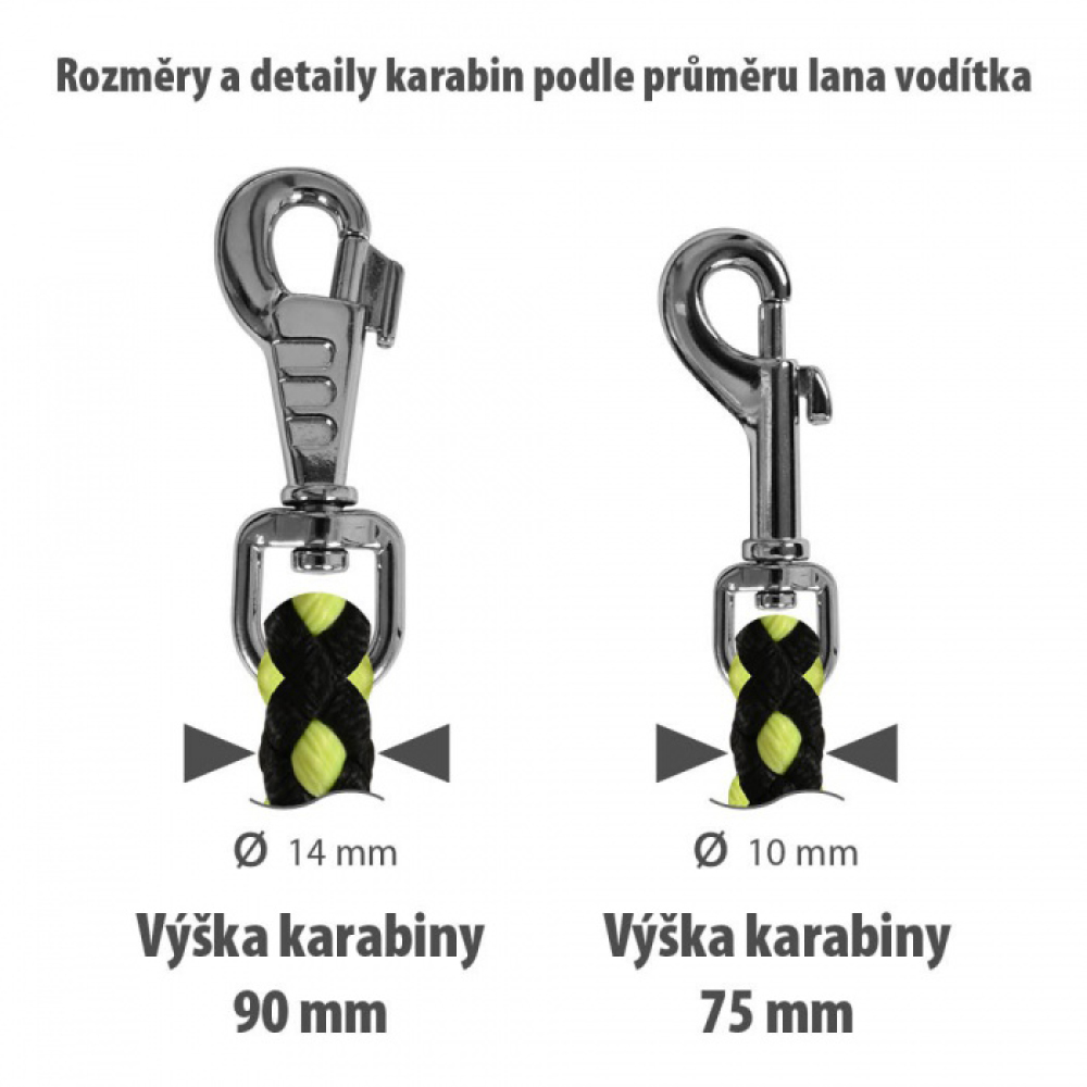 BF Lanové přepínací vodítko Uzlík - zelené Velikost: 240 cm / 10 mm