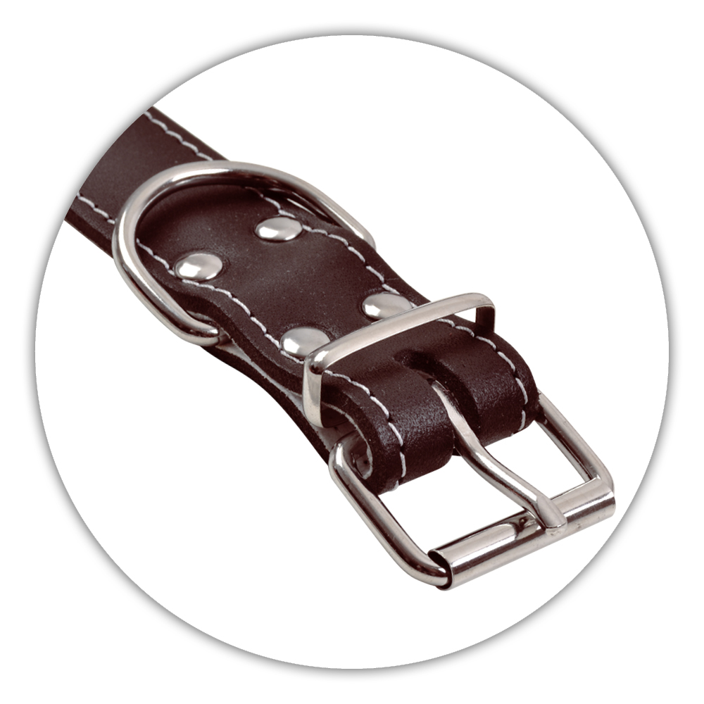 BF Obojek kožený hnědý 30 mm Velikost: 43 až 53 cm / 30 mm