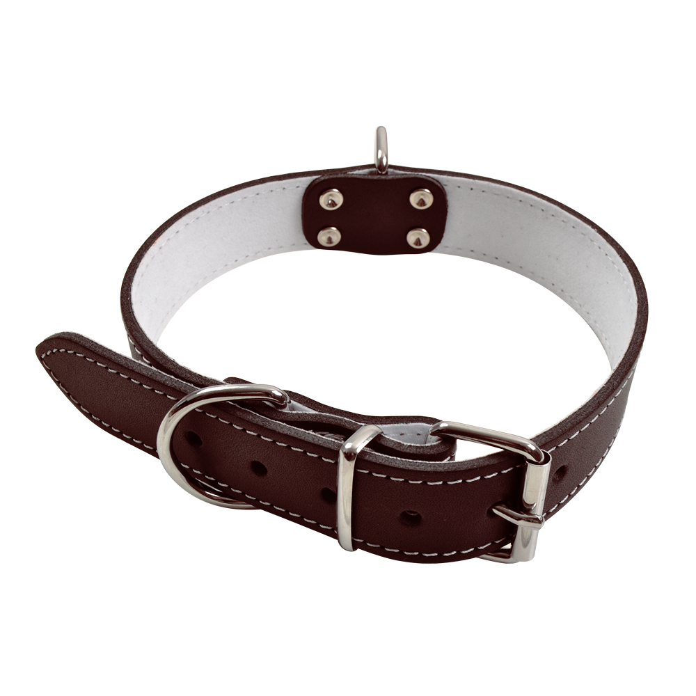 BF Obojek kožený hnědý 30 mm Velikost: 38 až 48 cm / 30 mm