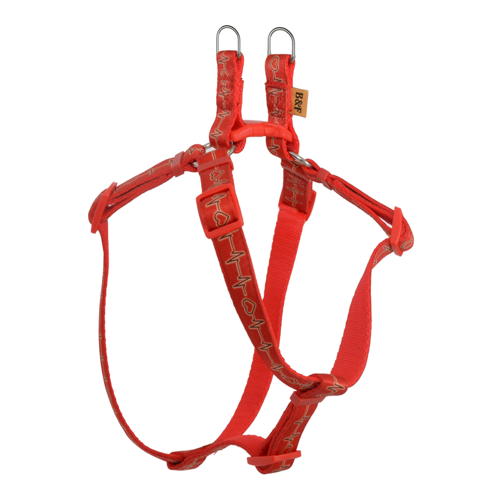 BF Kšíry - Popruhové EKG červené Velikost: 10 mm / OH: 26-38 cm