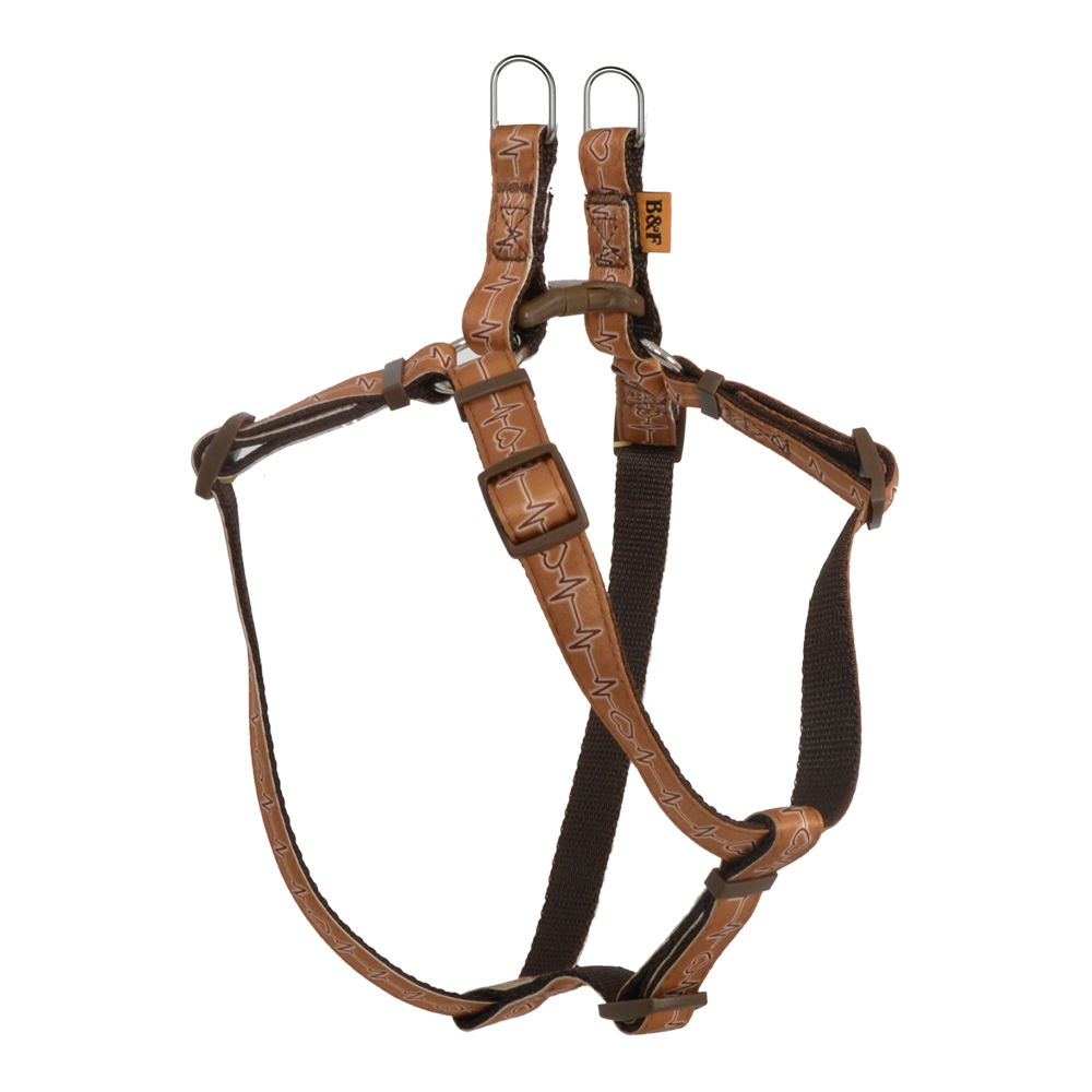 BF Kšíry - Popruhové EKG hnědé Velikost: 10 mm / OH: 26-38 cm