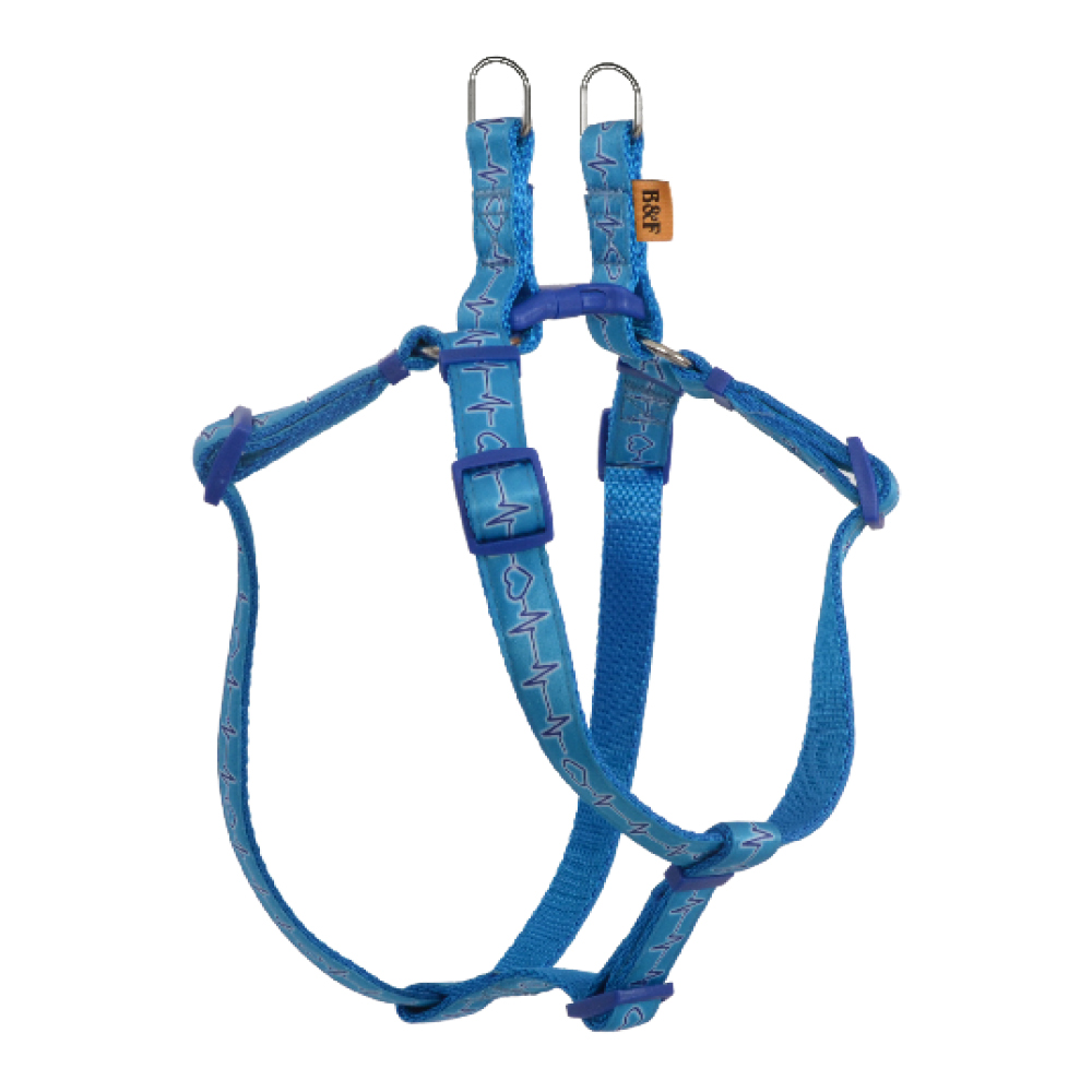 BF Kšíry - Popruhové EKG modré Velikost: 10 mm / OH: 26-38 cm