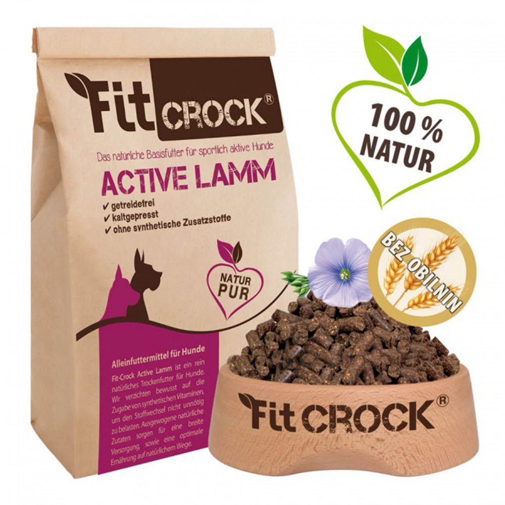 cdVet Fit-Crock Active Jehněčí - granule lisované za studena Balení: 3 kg - MAXI