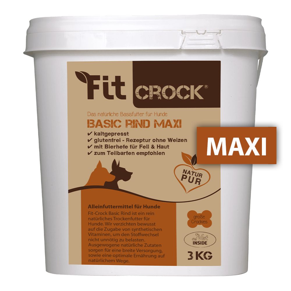 cdVet Fit-Crock Basic Hovězí - granule lisované za studena Balení: 3 kg - MAXI