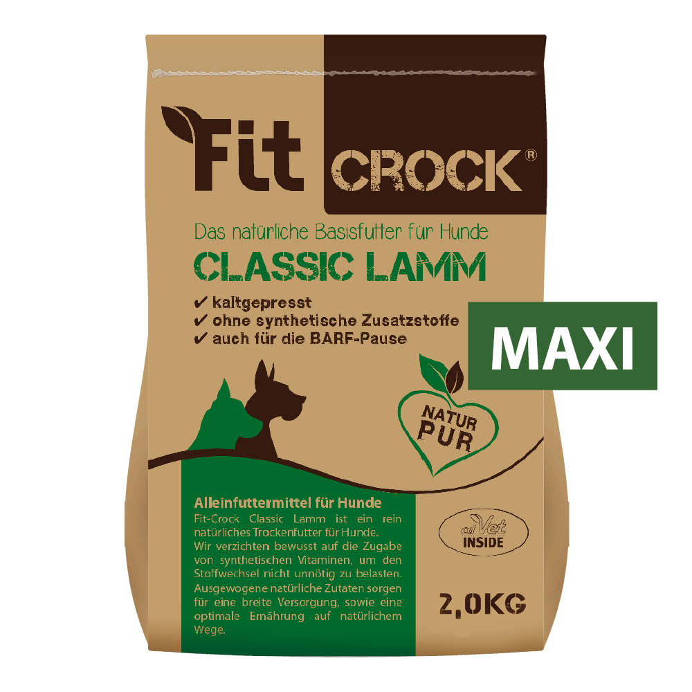 cdVet Fit-Crock Classic Jehněčí - granule lisované za studena Balení: 2 kg - MAXI