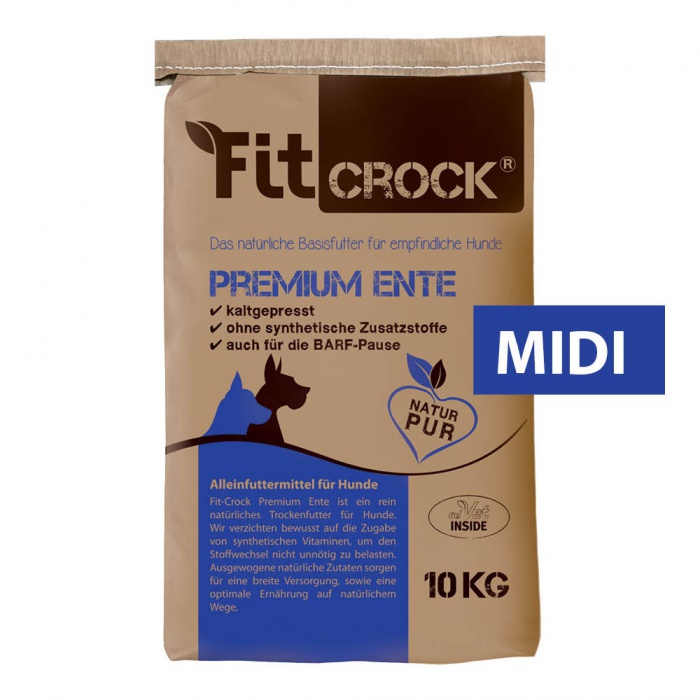 cdVet Fit-Crock Premium Kachní - granule lisované za studena Balení: 10 kg - MIDI