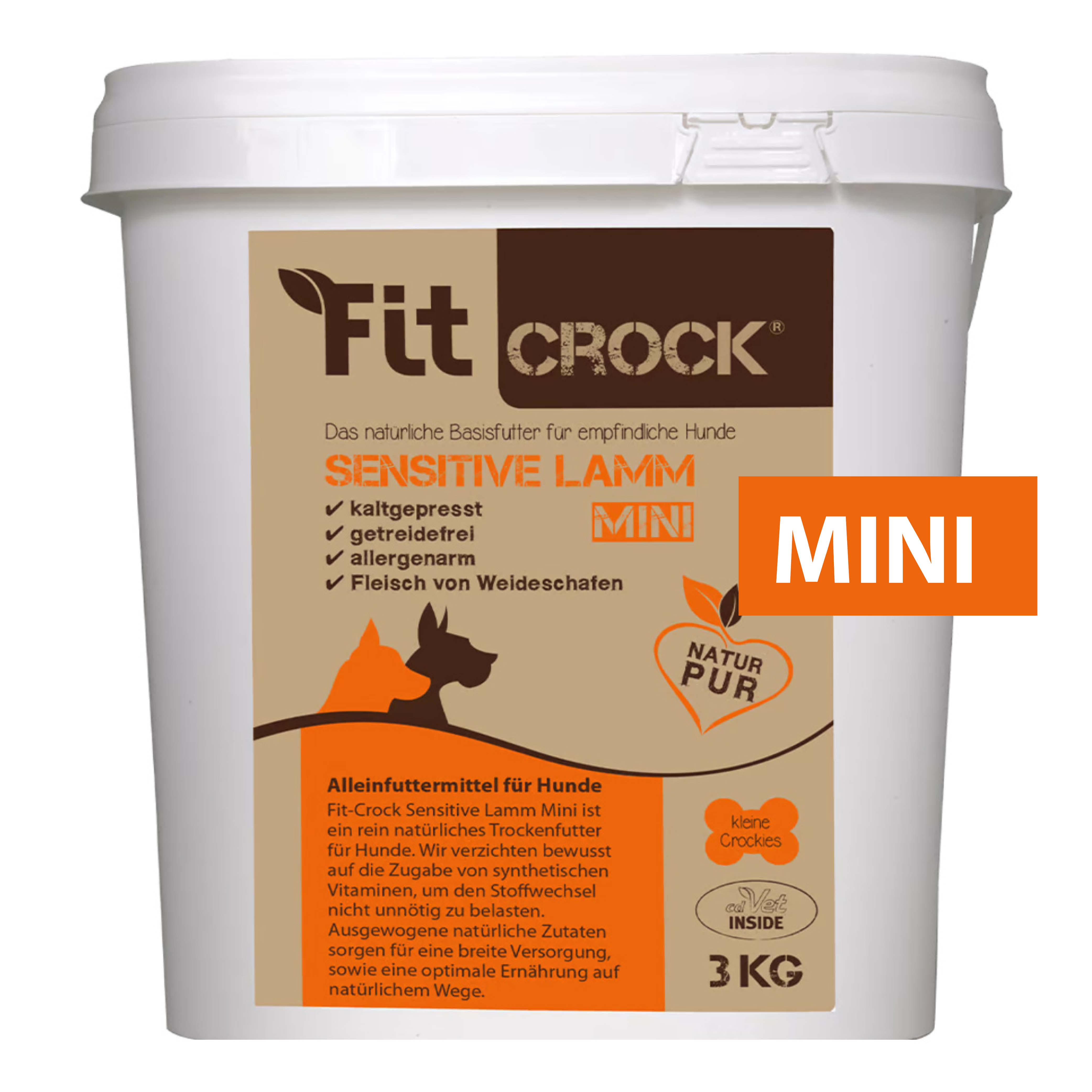 cdVet Fit-Crock Sensitive Jehněčí - granule lisované za studena Balení: 3 kg - MINI