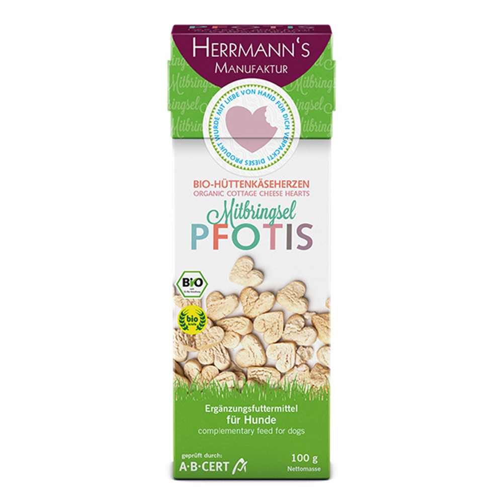 Herrmann's Bio Sušenky - sýrová mini srdíčka 100 g Váha: 100 g