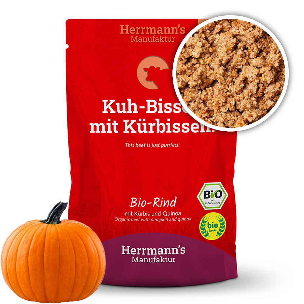 Herrmann's Kapsička pro kočky - Hovězí s dýní (Bio) - 100 g Váha: 100 g