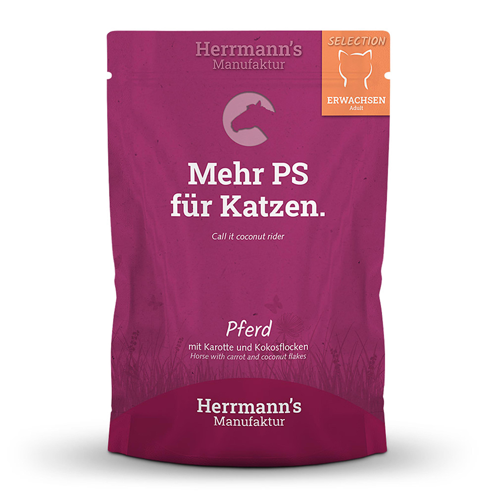 Herrmann's Kapsička pro kočky - Koňské maso s Bio karotkou - 100 g Váha: 100 g