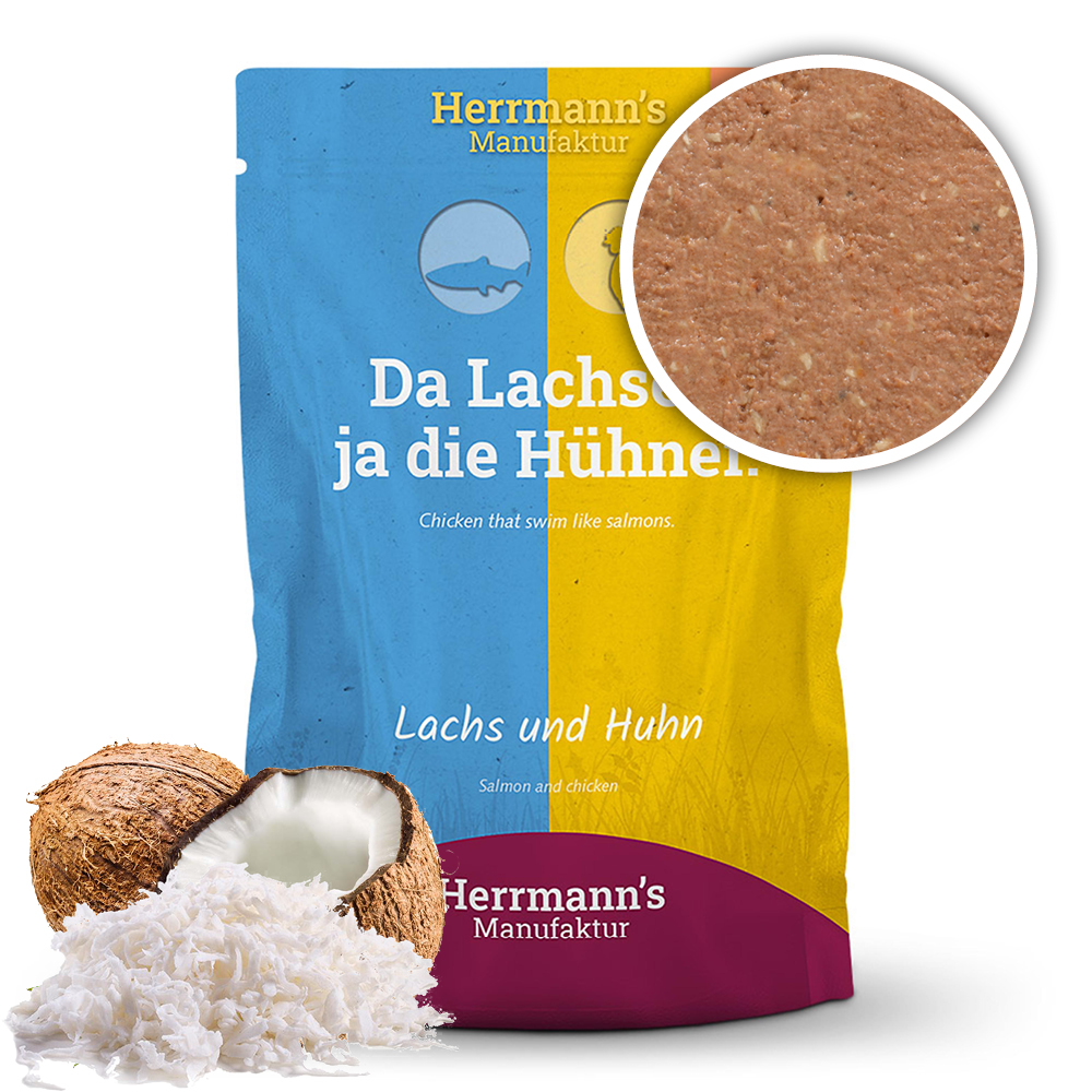 Herrmann's Kapsička pro kočky - Losos s Bio kuřecím masem - 100 g Váha: 100 g