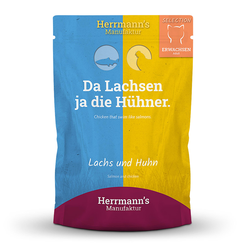 Herrmann's Kapsička pro kočky - Losos s Bio kuřecím masem - 100 g Váha: 100 g