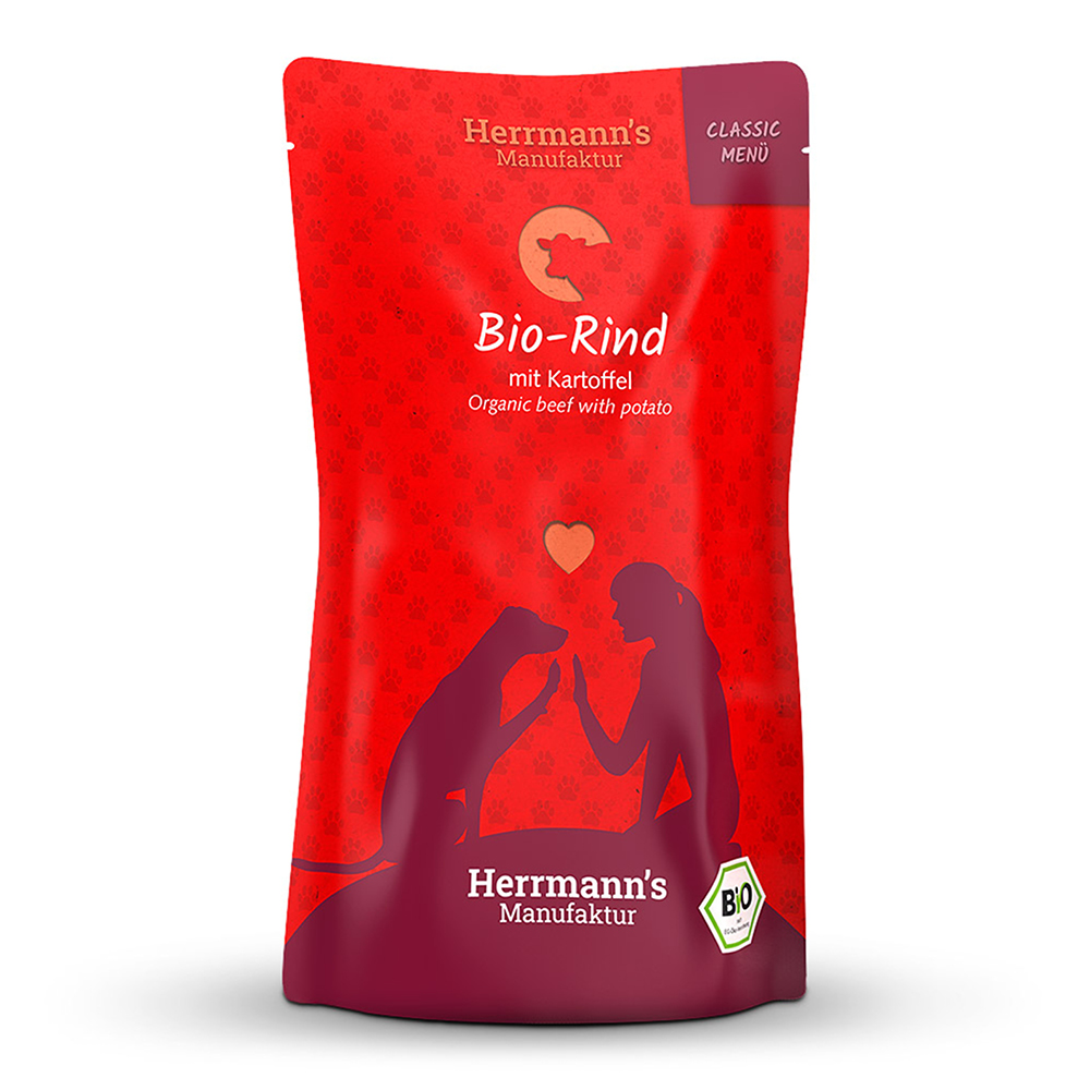 Herrmann's Kapsička pro psy - Hovězí maso s bramborem (Bio) - 130 g Váha: 130 g