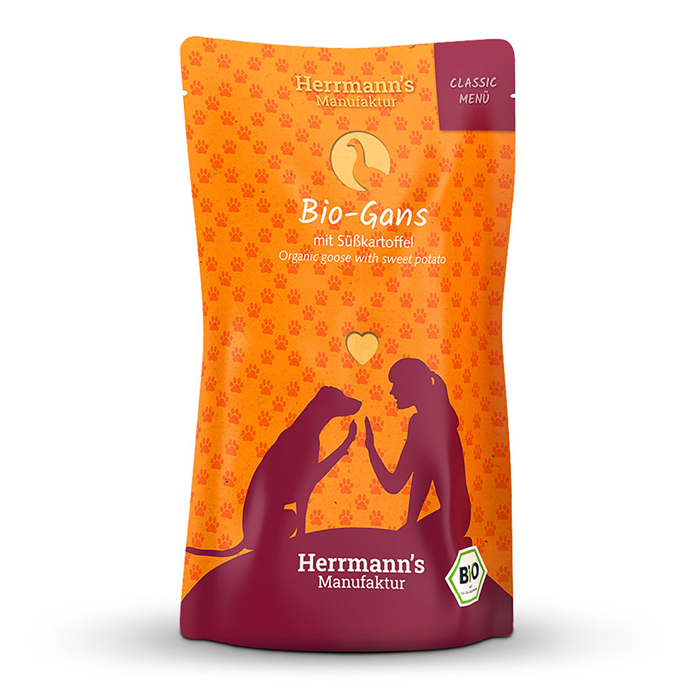 Herrmann's Kapsička pro psy - Husí maso s batáty (Bio) - 130 g Váha: 130 g