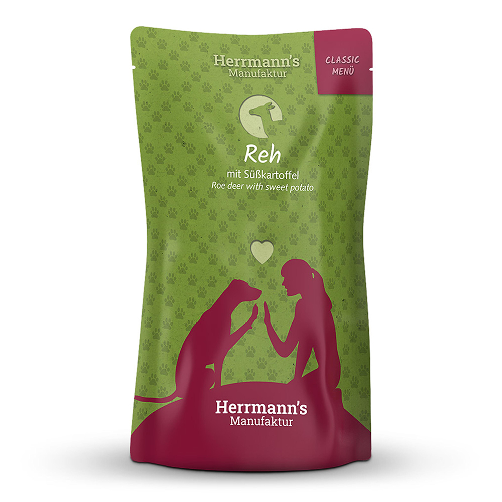 Herrmann's Kapsička pro psy - Srnčí maso s Bio batáty - 130 g Váha: 130 g
