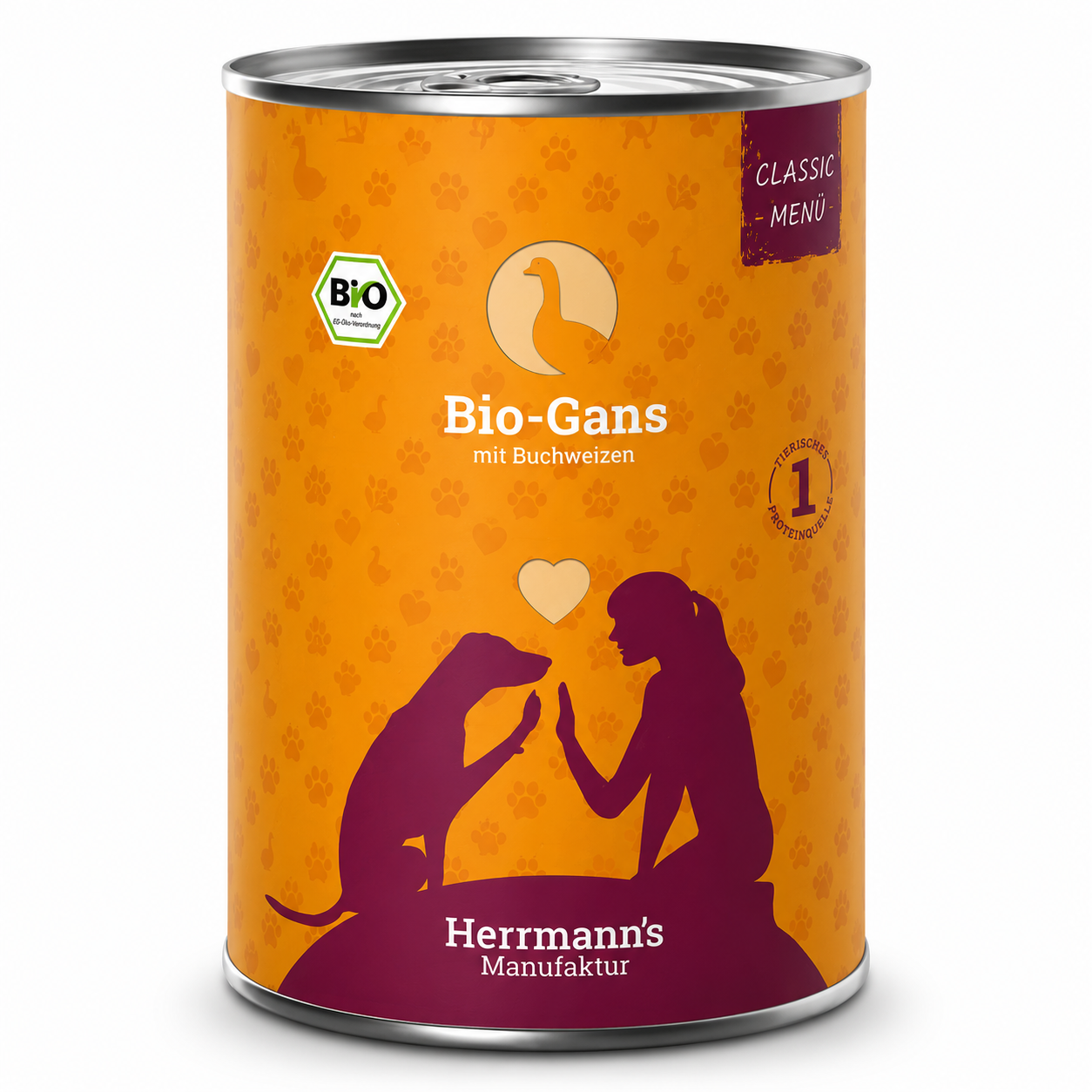 Herrmann's Konzerva pro psy - Husí maso s pohankou (Bio) Váha: 400 g