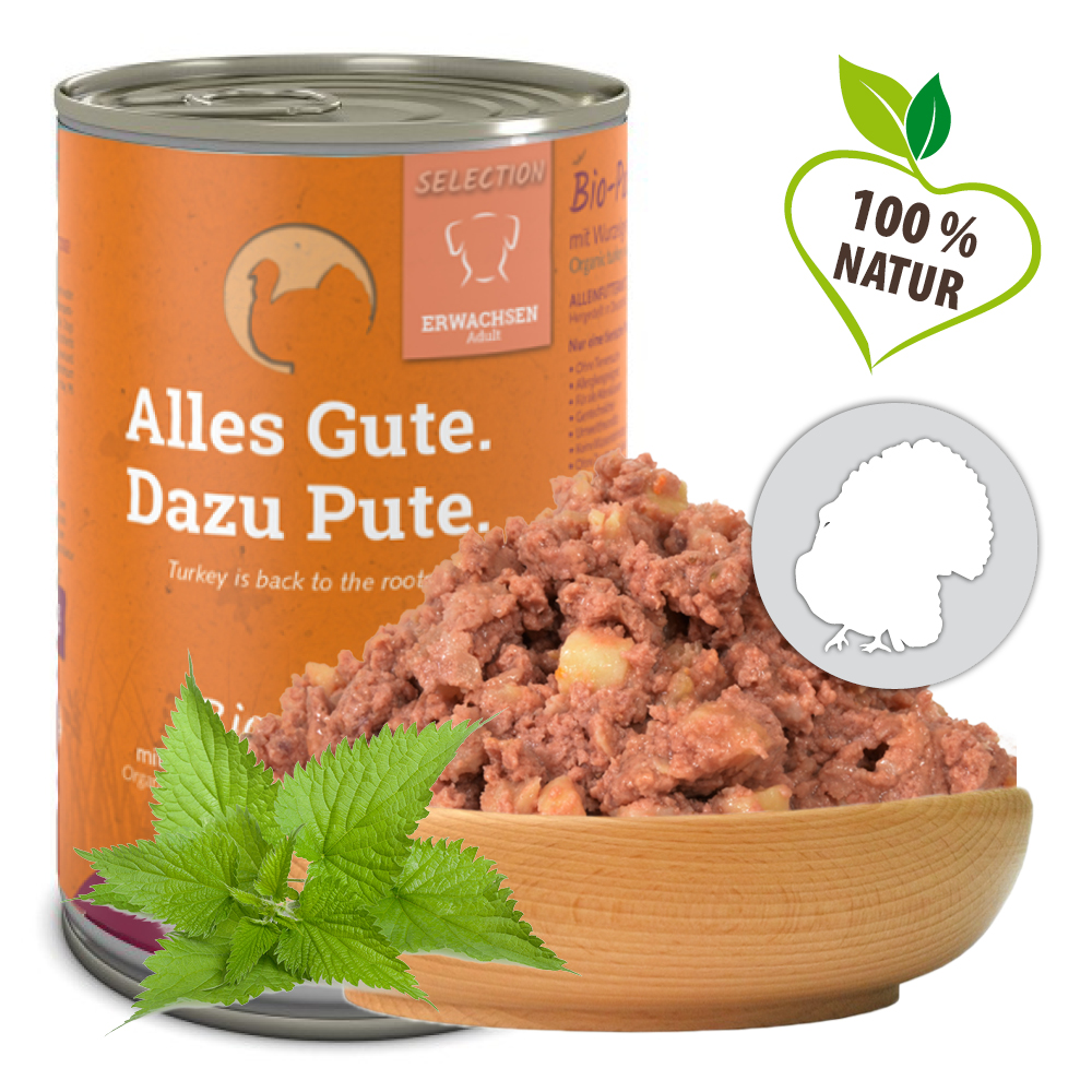 Herrmann's Konzerva pro psy - Krůtí maso s bramborem (Bio) Váha: 400 g