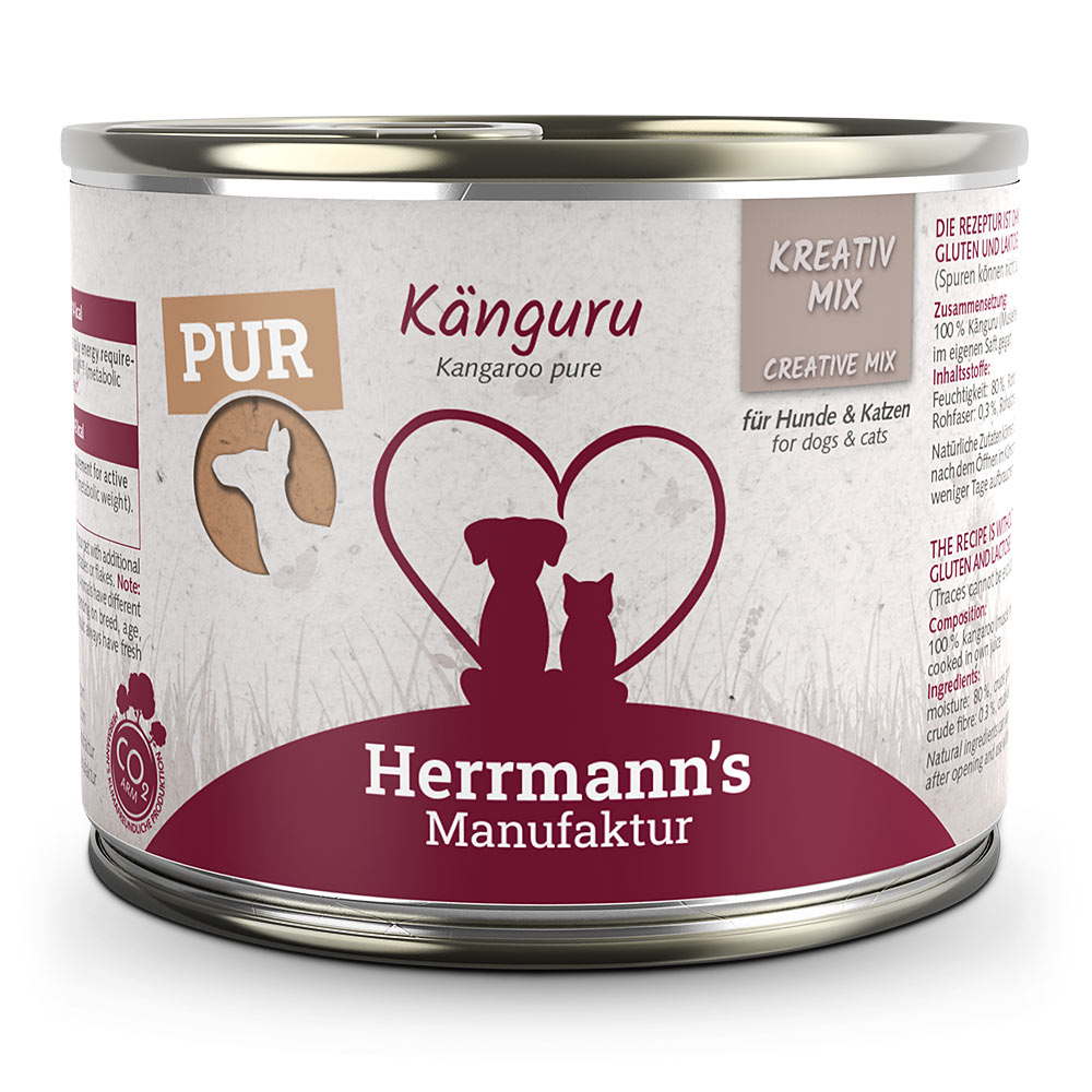 Herrmann's Konzerva pro psy a kočky - Klokaní maso Váha: 200 g