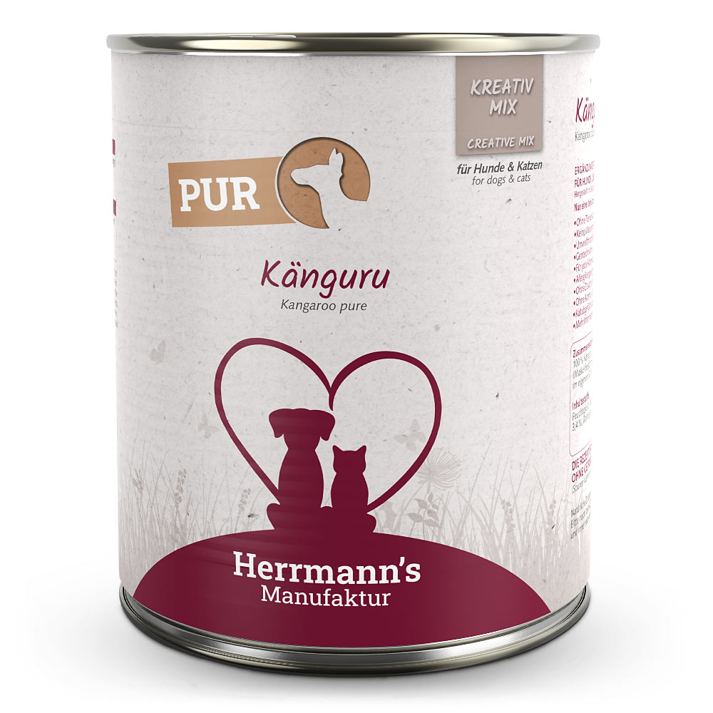 Herrmann's Konzerva pro psy a kočky - Klokaní maso Váha: 800 g