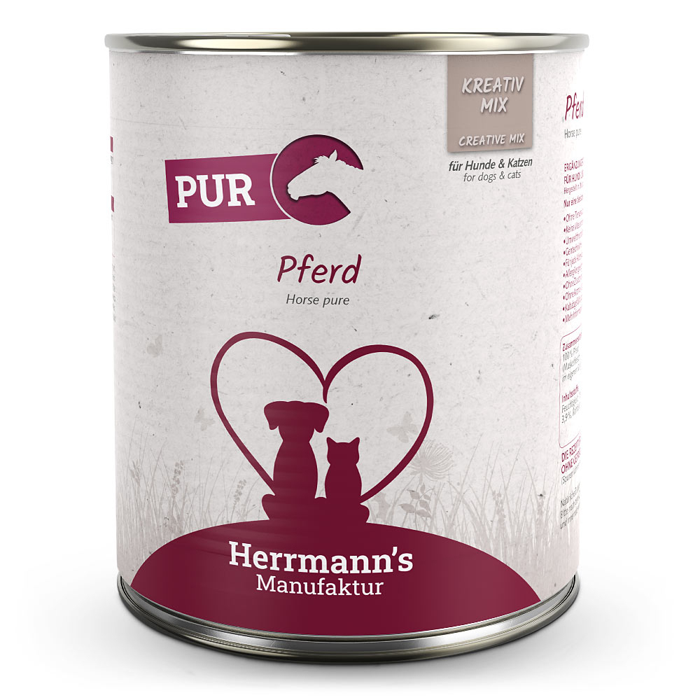 Herrmann's Konzerva pro psy a kočky - Koňské maso Váha: 800 g
