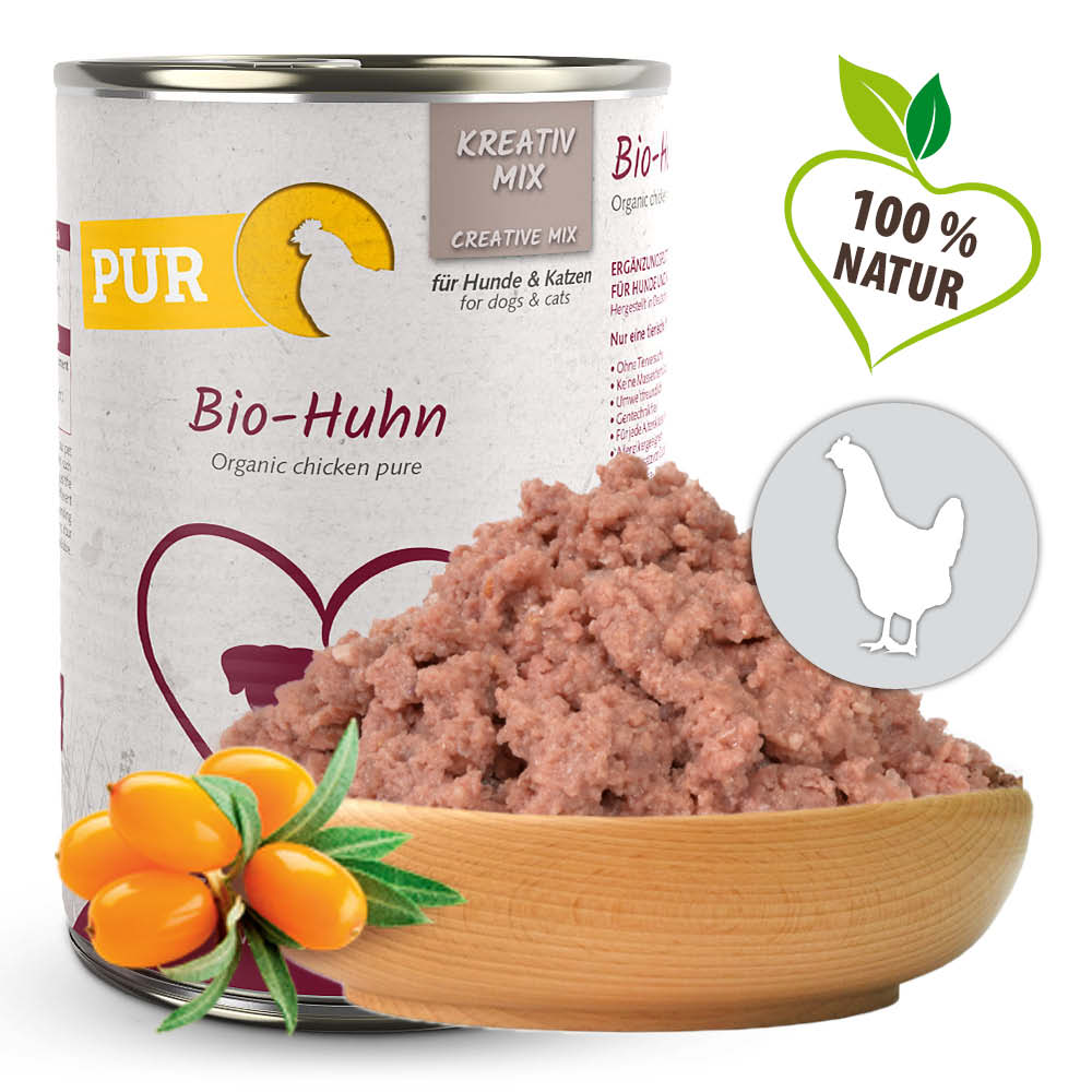 Herrmann's Konzerva pro psy a kočky - Kuřecí maso (Bio) Váha: 800 g