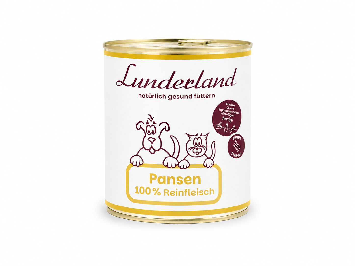 Konzerva pro psy a kočky - Hovězí dršťky - Lunderland Váha: 800 g