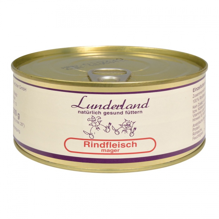 Konzerva pro psy a kočky - Hovězí libové - Lunderland Váha: 300 g