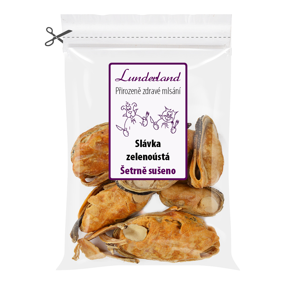 Lunderland Slávka zelenoústá, mrazem sušená Váha: 200 g