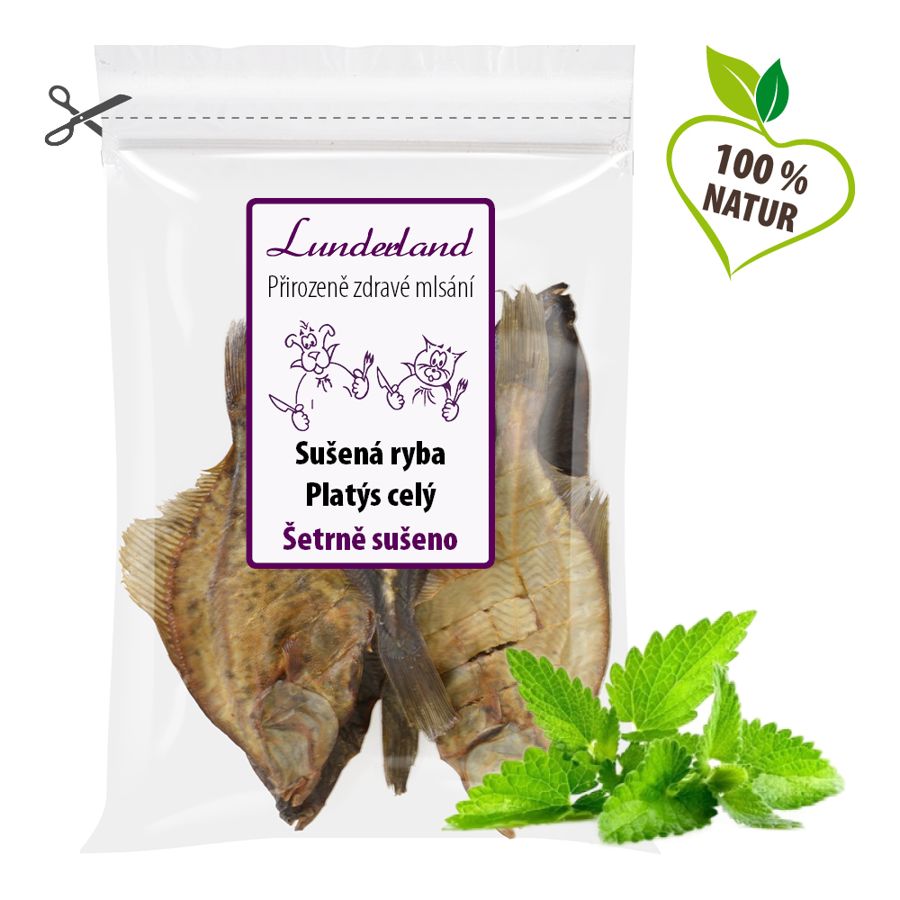 Sušená ryba Platýs celý Váha: 500 g