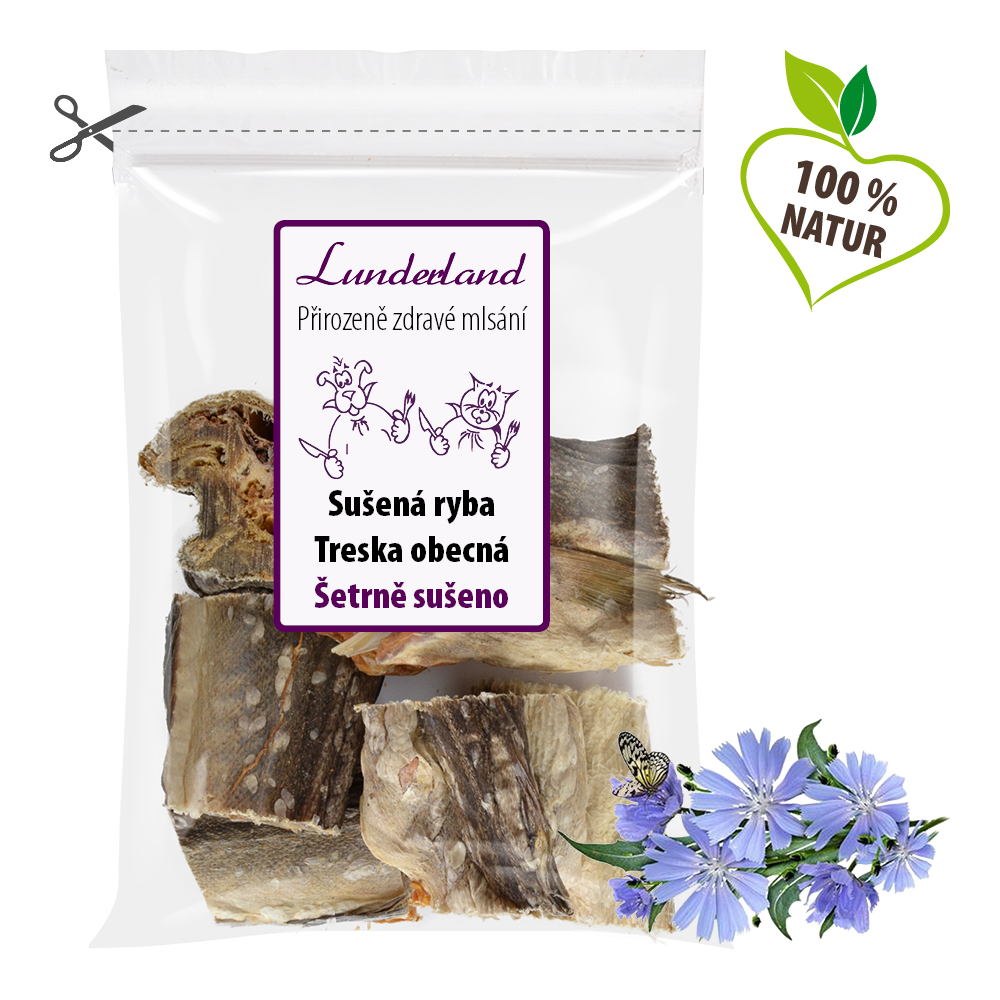 Sušená ryba Treska obecná - řezaná Váha: 200 g