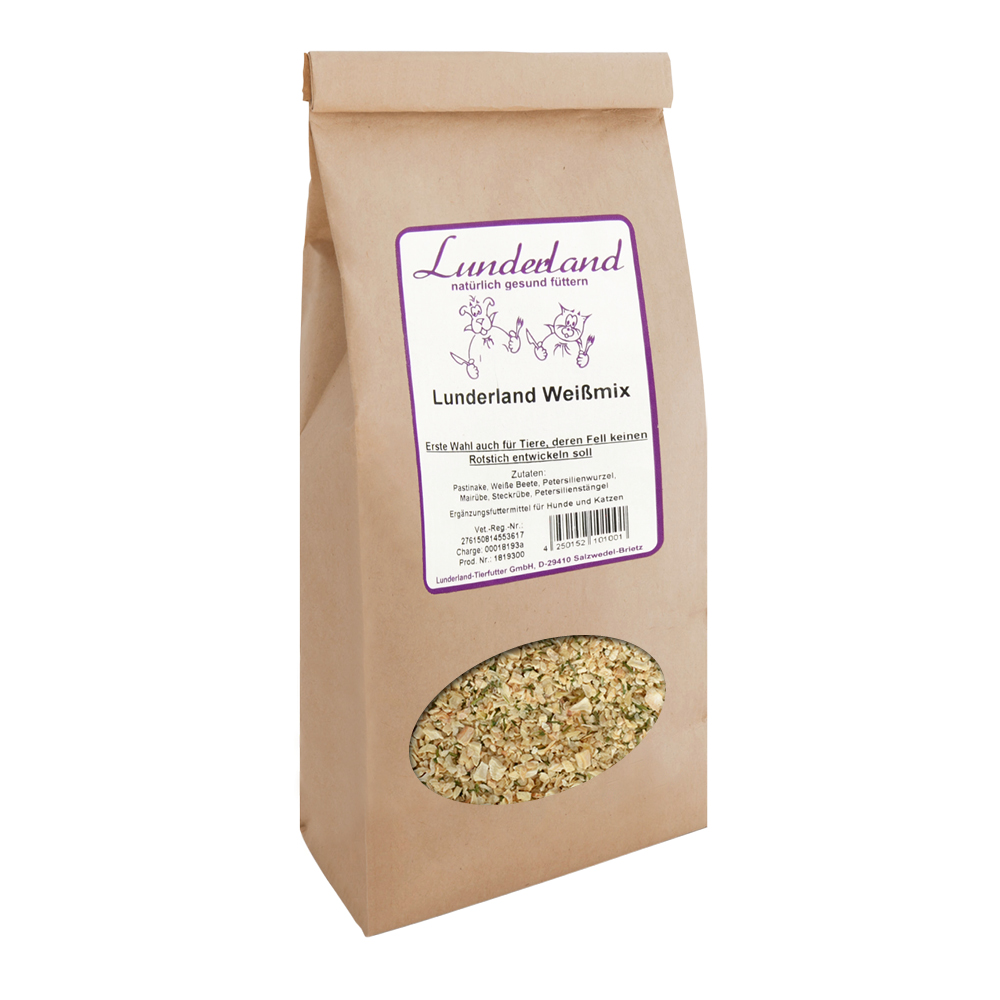 Lunderland Zelenina pro psy a kočky - Bílá směs - 100% bez obilnin Váha: 1 kg