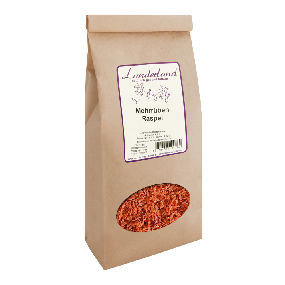 Lunderland Zelenina pro psy a kočky - Mrkev - sušená Váha: 1 kg