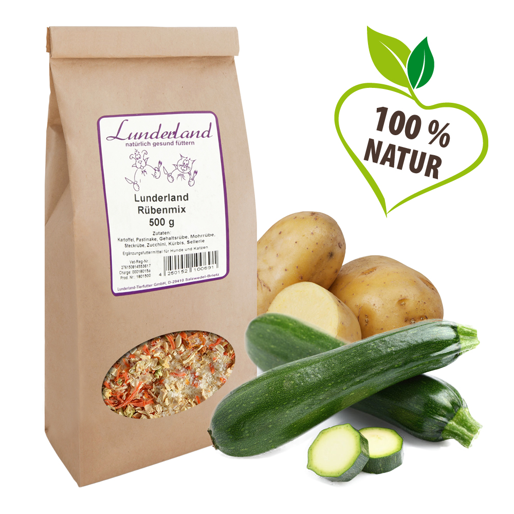 Lunderland Zelenina pro psy a kočky - Řepná směs - 100% bez obilnin Váha: 5 kg