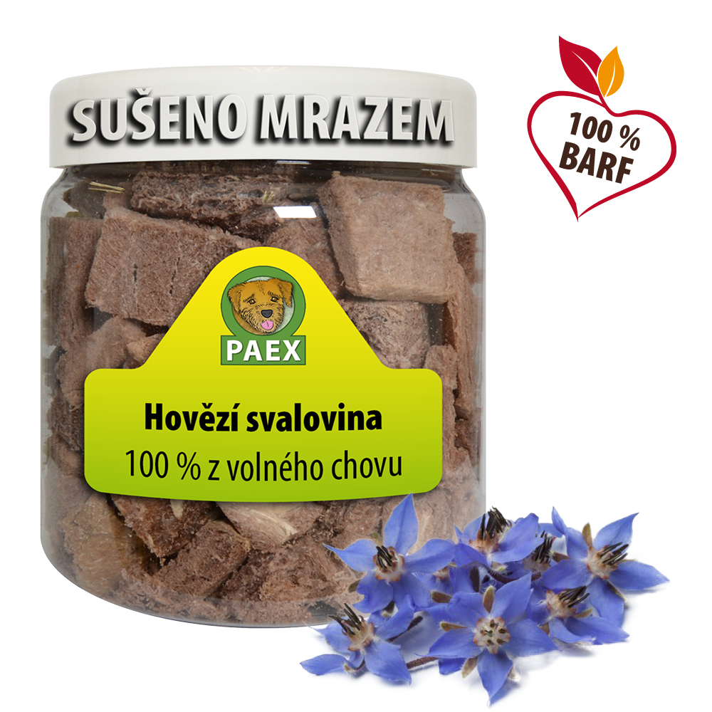 Paex Hovězí svalovina, mrazem sušená 70 g Váha: 70 g