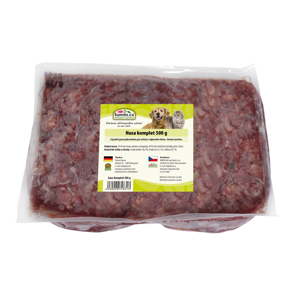 Paex Husa KOMPLET - Maso pro psy a kočky 500 g Váha: 500 g