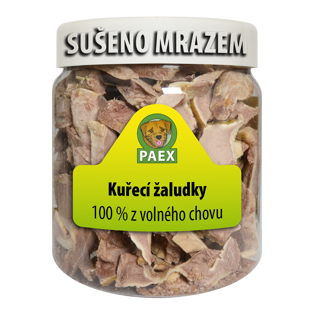 Paex Kuřecí žaludky, mrazem sušené 60 g Váha: 60 g