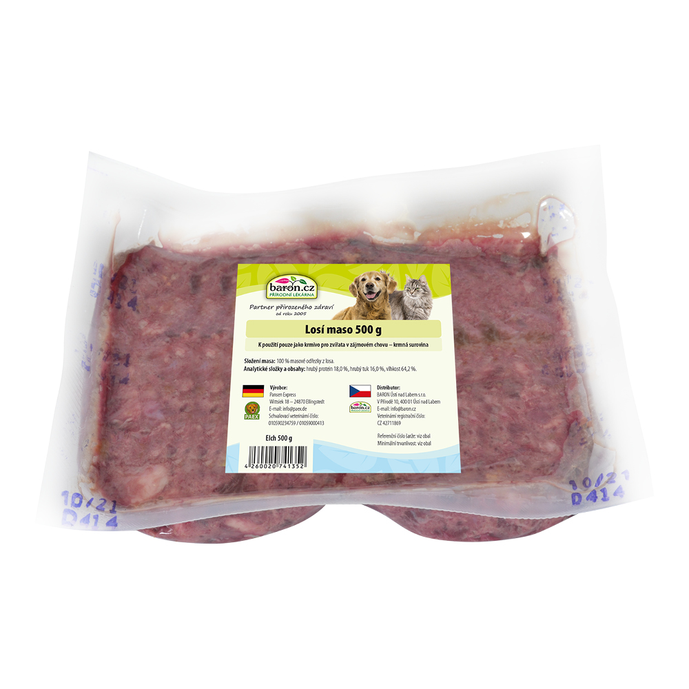 Paex Losí maso pro psy a kočky 500 g Váha: 500 g