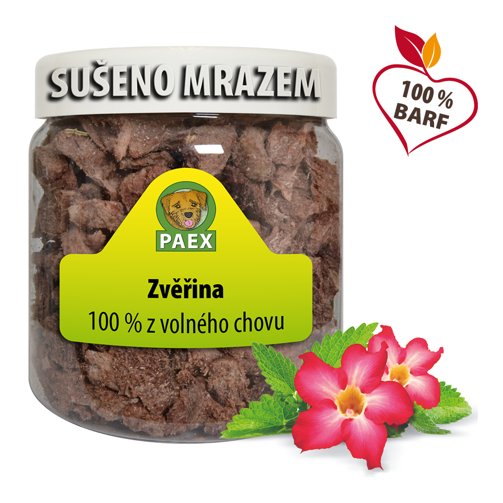 Paex Zvěřina, mrazem sušená 80 g Váha: 80 g