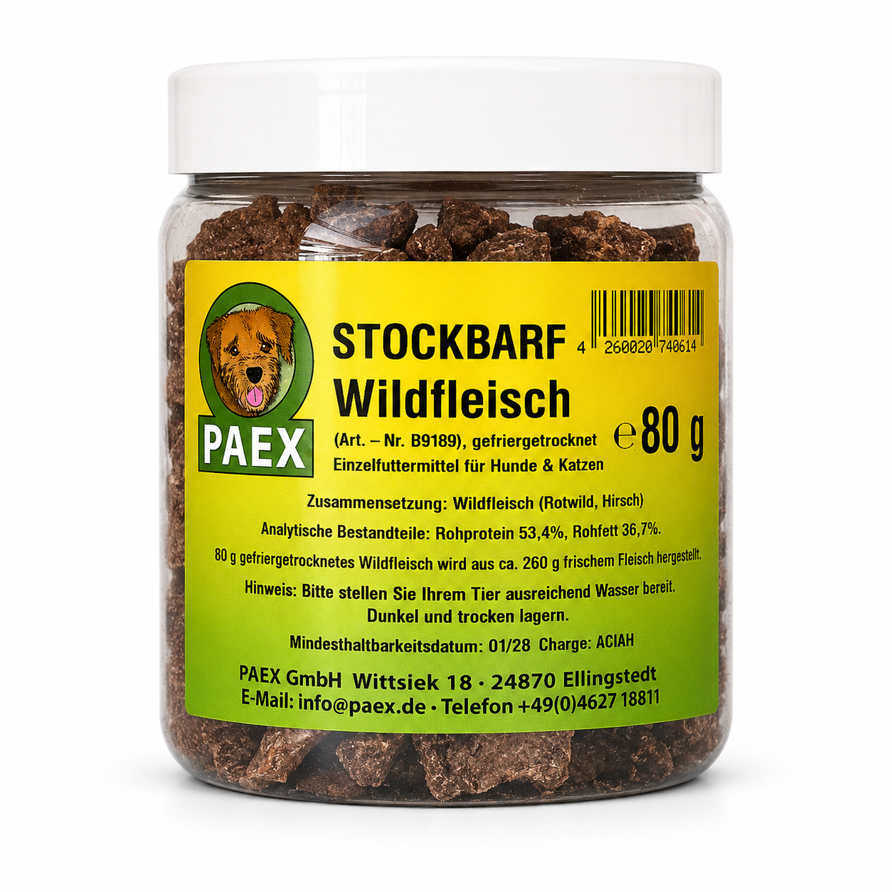 Paex Zvěřina, mrazem sušená 80 g Váha: 80 g