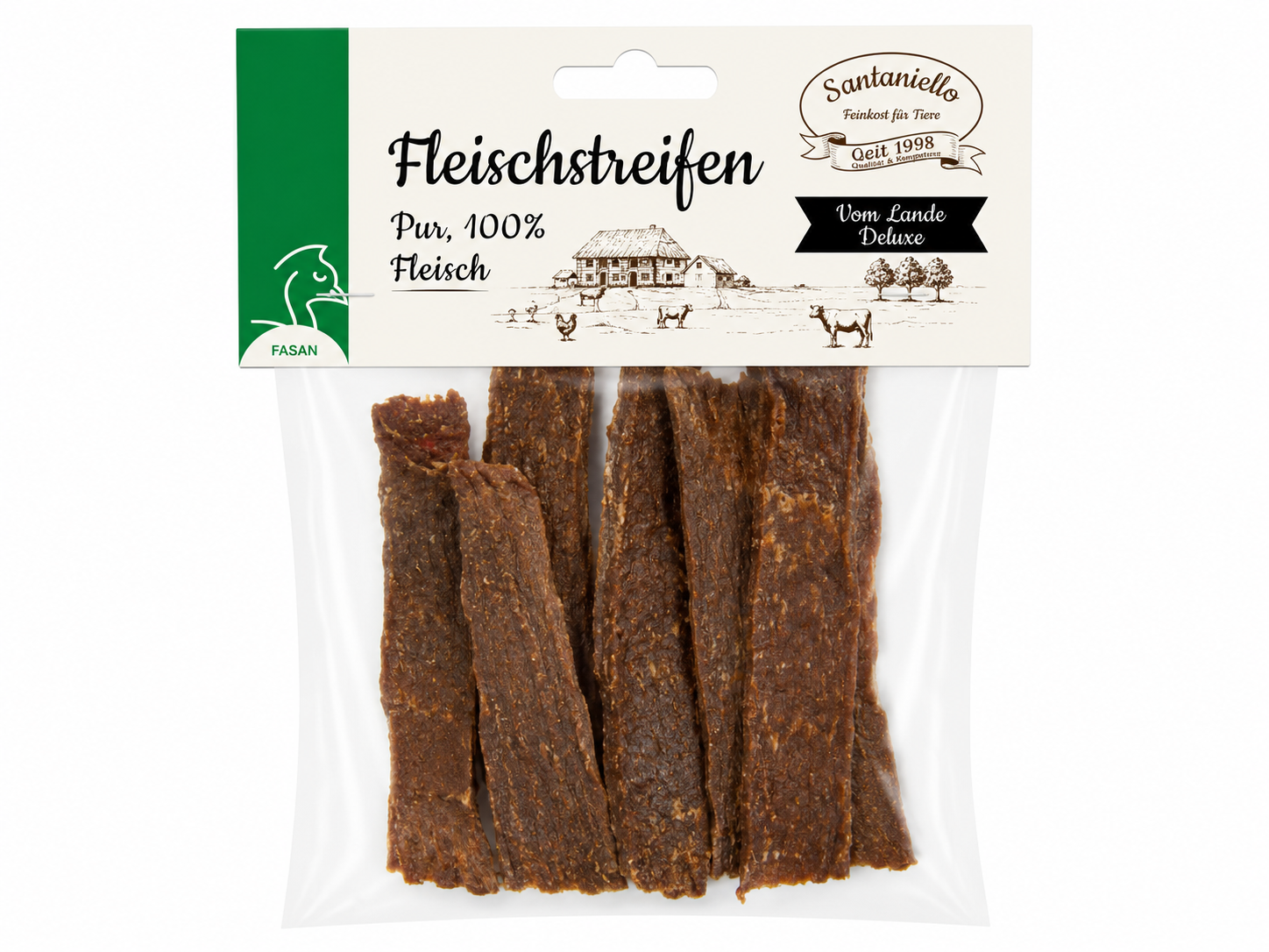 Santaniello Plátky z bažantího masa pro psy 100 g Váha: 100 g