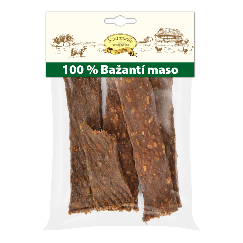 Santaniello Plátky z bažantího masa pro psy 100 g Váha: 100 g