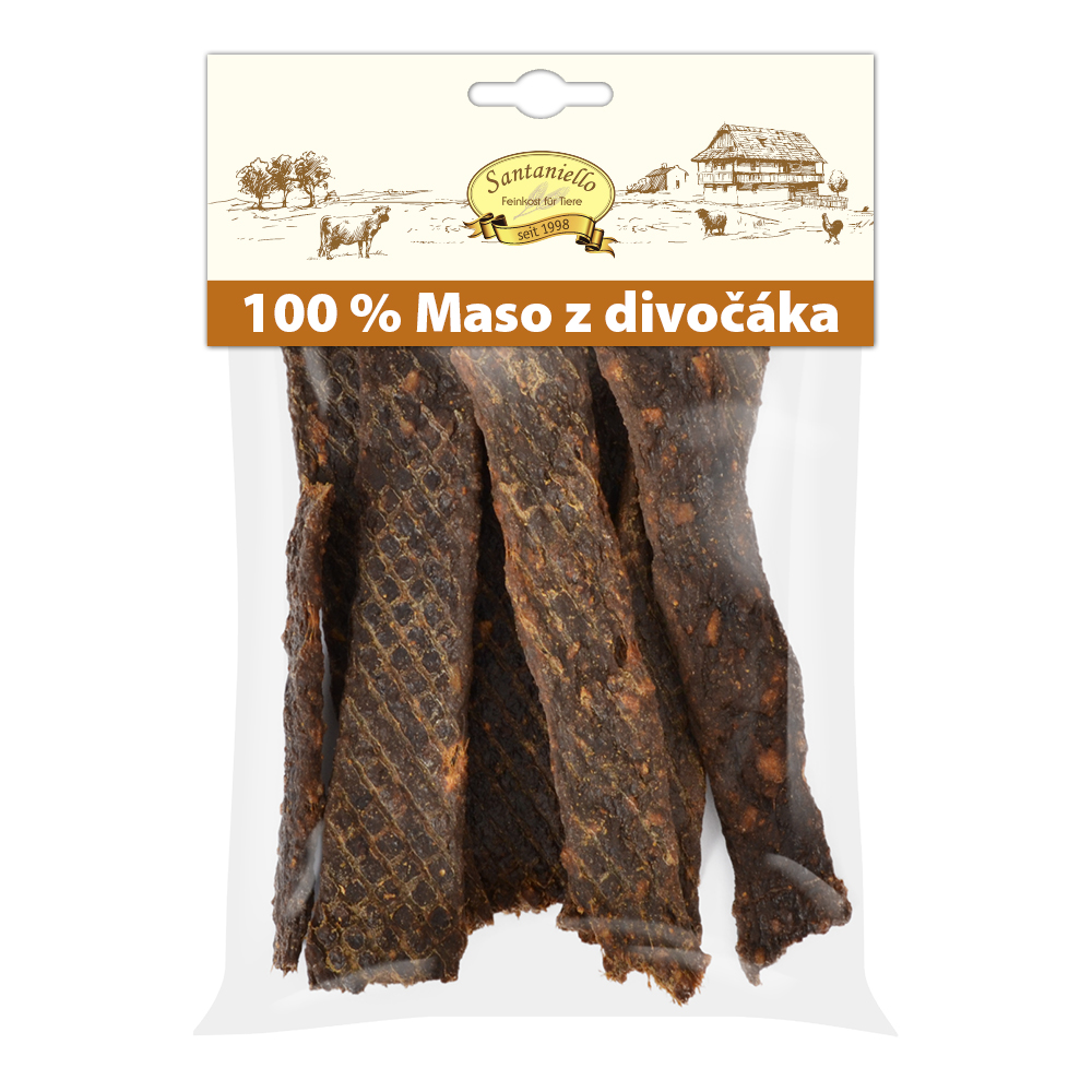 Santaniello Plátky z divočáka pro psy 100 g Váha: 100 g